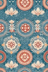 Naklejka premium Cultural Diversity Seamless Patterns: Global Symbols and Motifs