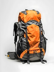 Backpack Isolated on Plain White Background for Outdoor Recreation and Travel Purposes