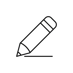 penal tool line icon with white background vector stock illustration