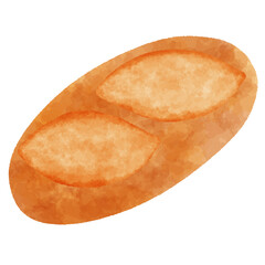 アメリカのパンのイラスト　San Francisco Sourdough Bread（サンフランシスコサワードウブレッド）