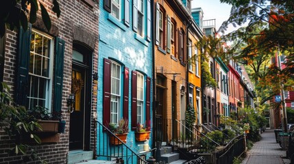 Urban street with diverse architectural styles