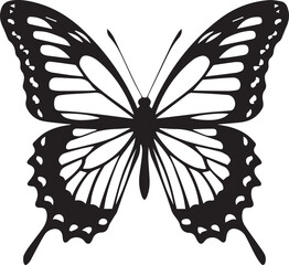 A nice butterfly silhouette vector art illustration design with a white background