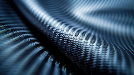 Abstract close-up of textured blue fabric with diagonal lines.