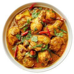 Fototapeta premium Chicken curry on transparent background