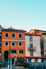 Beautiful architecture of old resort town Moscenicka Draga in Istria region, Croatia