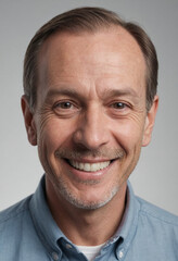 Fototapeta premium Portrait view of a regular happy smiling Chad old man, ultra realistic, candid, social media, avatar image, plain solid background