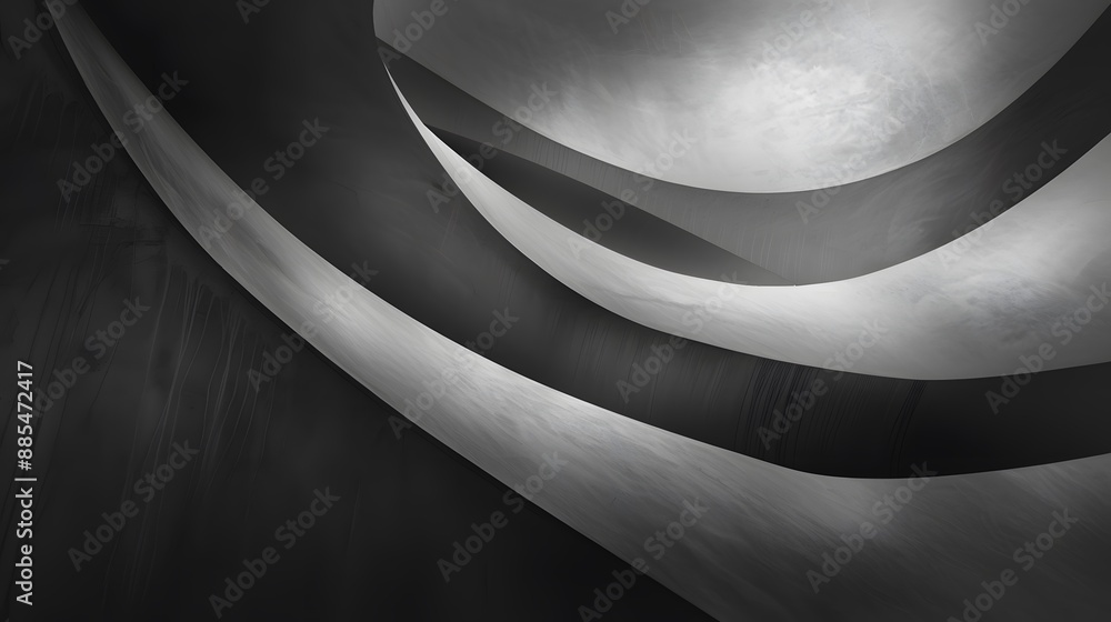 Poster futuristic minimalist architecture with smooth curves and clean lines