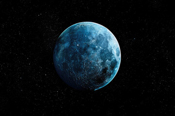 Obraz premium a planet with a blue sky and the earth in the background