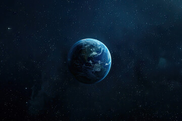 Obraz premium a planet with a blue sky and the earth in the background