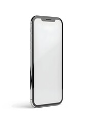 Isolated Smartphone on Plain White Background