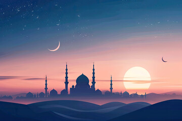 Obraz premium Eid celebrate wallpaper, minimal