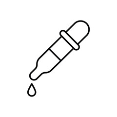 color picker line icon with white background vector stock illustration