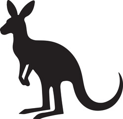 kangaroo silhouette vector design illustration with white background
