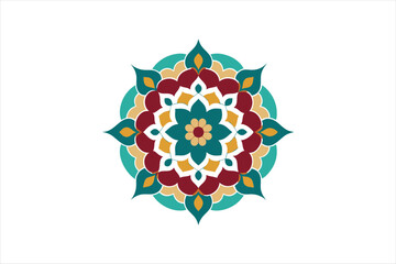  Abstract circular pattern design mandala style vector art illustration