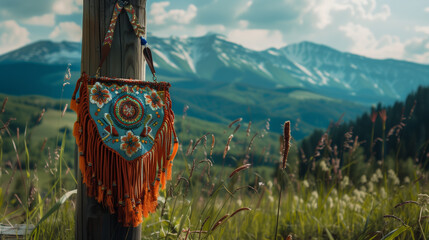 A weathered signpost stands tall against the rugged mountain backdrop, serving as a guide through the challenging terrain. Its faded letters and sturdy frame tell tales of countless journeys.
