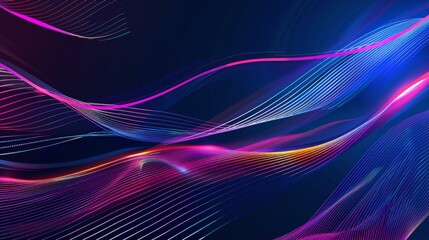 Vector Representation of Fluidity with Colorful Curved Stripes and Lines as a Data Concept Technology Background - Ideal for Modern Designs and Innovative Projects