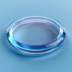 A circular base icon, slightly open, 3D design