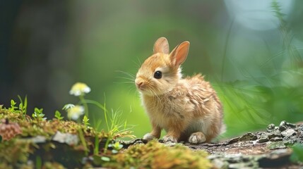 Fototapeta premium rabbit in the grass