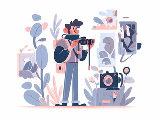 photographer with camera