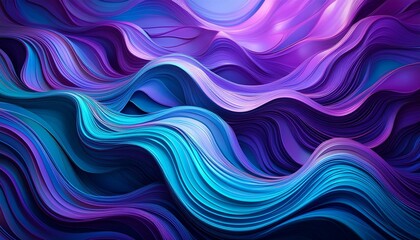 Obraz premium Vibrant abstract wavy background in purple and blue tones