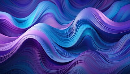 Obraz premium Vibrant abstract wavy background in purple and blue tones