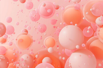 orange color, spheres, circles, waves, organic forms, design