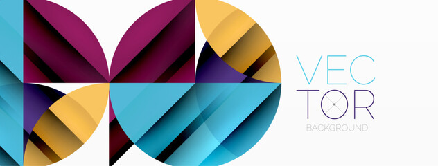 Circles and round shapes geometric minimal background