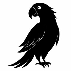 Fototapeta premium Parrot Black silhouette