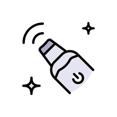 Facial Skin Cleaner color icon. Home Beauty Peeling Device. Sonic Skin Scrubber, Skin Spatula, Peeling Machine, Blackhead Remover Simple Sign. Skin Treatment Flat Symbol. Isolated Vector Illustration.