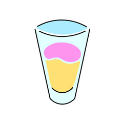 isolated colored shot glass icon on the theme of summer and vacation. design for logo sticker print poster
