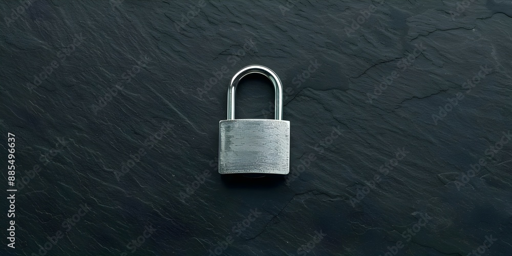 Poster digital padlock symbolizing online security on a dark background with password management a visual r