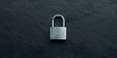 Digital padlock symbolizing online security on a dark background with password management A visual representation. Concept Online Security, Digital Padlock, Password Management, Dark Background