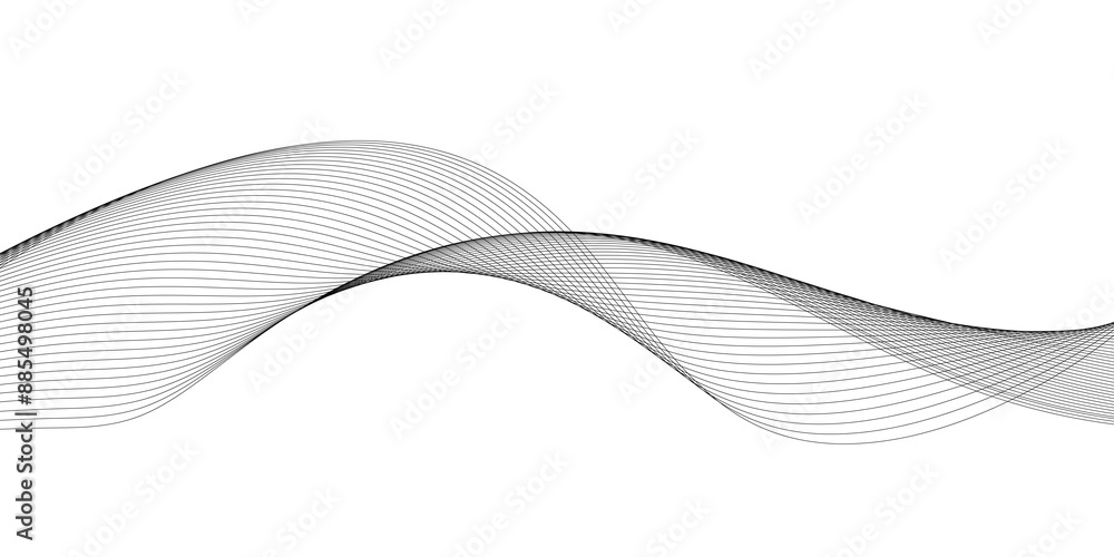 Aufkleber modern abstract glowing wave background. dynamic flowing wave lines design element. futuristic techn
