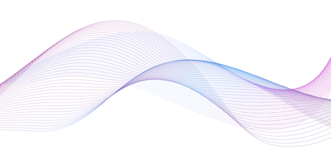 Modern abstract glowing wave background. Dynamic flowing wave lines design element. Futuristic technology and sound wave pattern. PNG file.