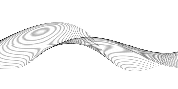 Modern abstract glowing wave background. Dynamic flowing wave lines design element. Futuristic technology and sound wave pattern. PNG file.