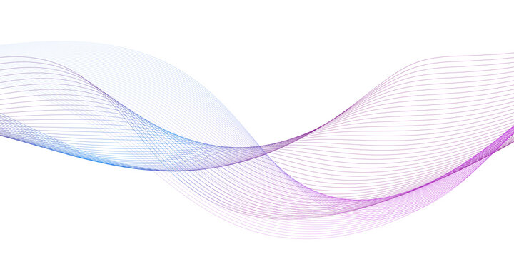 Modern abstract glowing wave background. Dynamic flowing wave lines design element. Futuristic technology and sound wave pattern. PNG file.