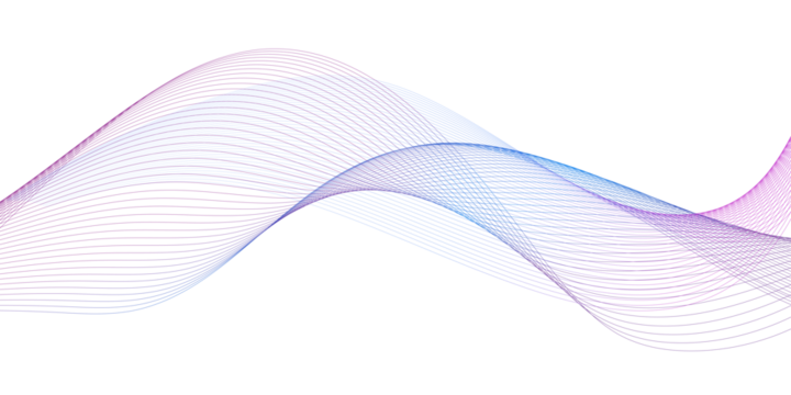 Modern abstract glowing wave background. Dynamic flowing wave lines design element. Futuristic technology and sound wave pattern. PNG file.
