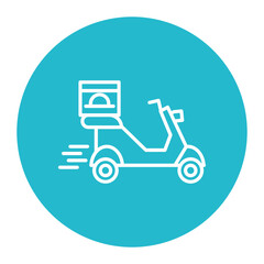 Fototapeta premium Delivery On Bike Icon