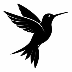 Hummingbird Black silhouette