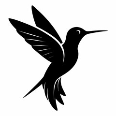 Hummingbird Black silhouette