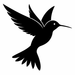 Hummingbird Black silhouette