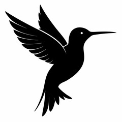 Hummingbird Black silhouette