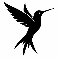 Hummingbird Black silhouette