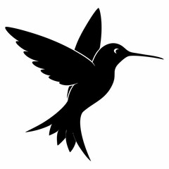 Hummingbird Black silhouette