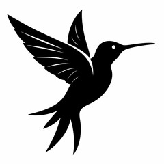 Hummingbird Black silhouette
