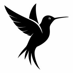 Hummingbird Black silhouette