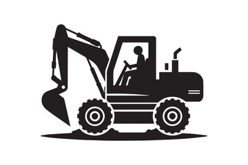 construction site vehicle silhouette