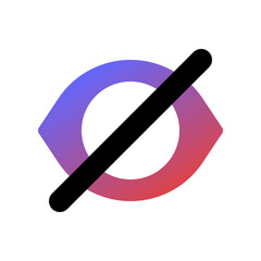 Editable vector hide password eye visual impairment icon. Part of a big icon set family. Perfect for web and app interfaces, presentations, infographics, etc