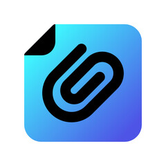 Editable vector attachment file icon. Part of a big icon set family. Perfect for web and app interfaces, presentations, infographics, etc