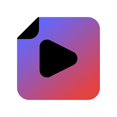 Editable vector multimedia file icon. Part of a big icon set family. Perfect for web and app interfaces, presentations, infographics, etc